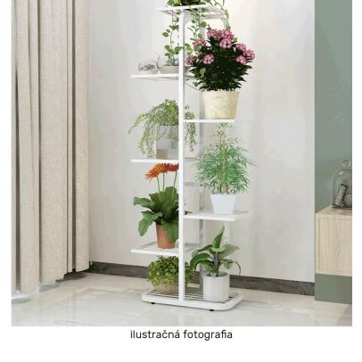 Kovový stojan na kvety, biela, BAMIR TYP 2 2