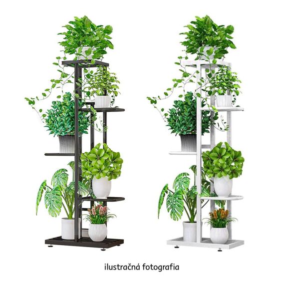 Kovový stojan na kvety, biela, BAMIR TYP 2