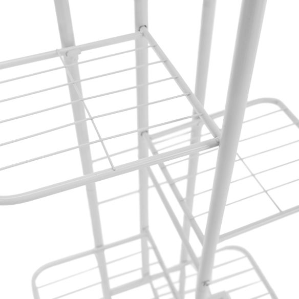 Kovový stojan na kvety, biela, BAMIR TYP 2