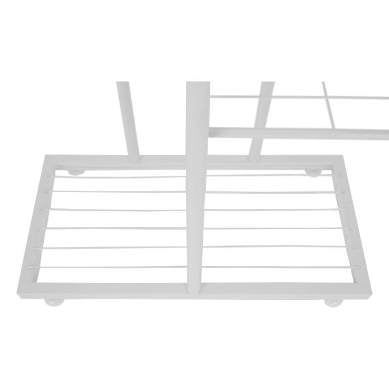 Kovový stojan na kvety, biela, BAMIR TYP 2