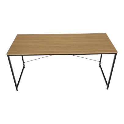 Písací stôl, dub/čierna, 150x60 cm, MELLORA 2