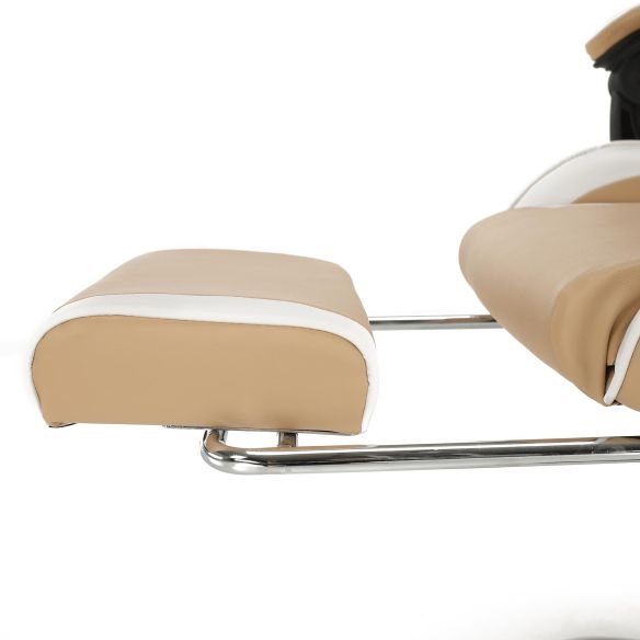 Kancelárske/herné kreslo, čierna/biela/béžová, OZGE 2 NEW