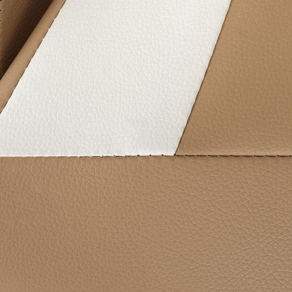 Kancelárske/herné kreslo, čierna/biela/béžová, OZGE 2 NEW