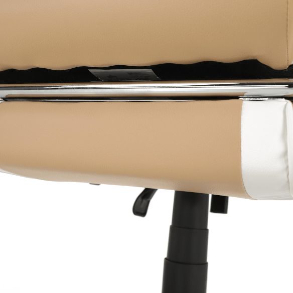 Kancelárske/herné kreslo, čierna/biela/béžová, OZGE 2 NEW