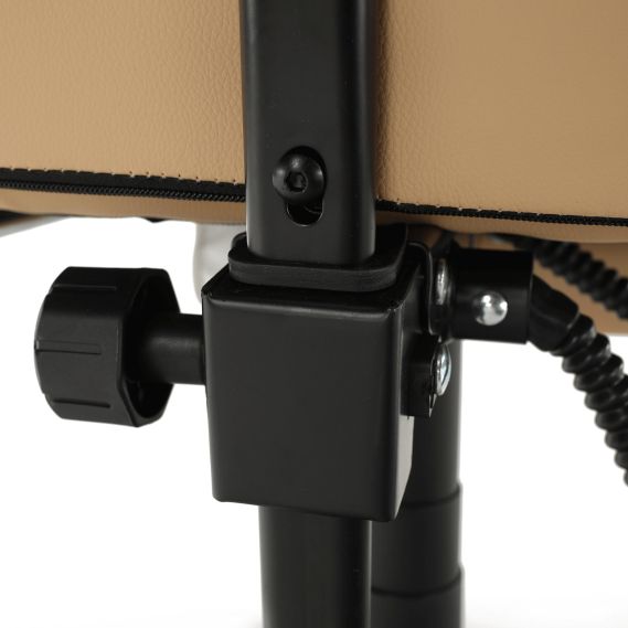 Kancelárske/herné kreslo, čierna/biela/béžová, OZGE 2 NEW