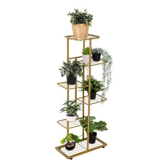 Kovový stojan na kvety, zlatá, BAMIR TYP 3