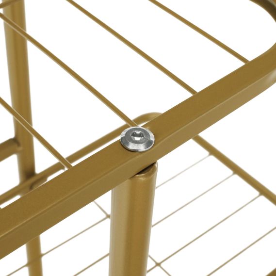 Kovový stojan na kvety, zlatá, BAMIR TYP 3