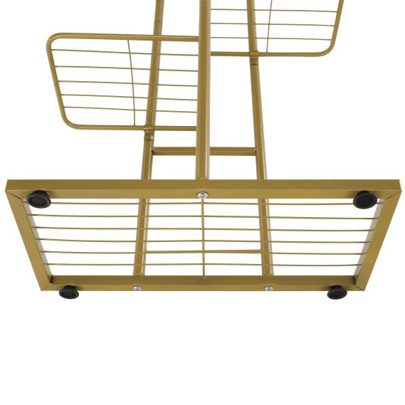 Kovový stojan na kvety, zlatá, BAMIR TYP 3