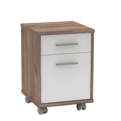 Kancelársky kontajner, kraft dunkel/biela, JOHAN 2 NEW 07