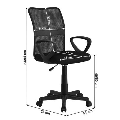 Kancelárska stolička, čierna, REMO 3 NEW 2