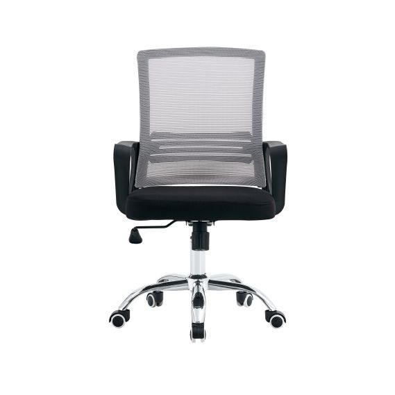 Kancelárska stolička, sieťovina sivohnedá TAUPE/látka čierna, APOLO 2 NEW