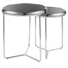 Set konferenčných stolíkov SCARLET II, čierne/chróm