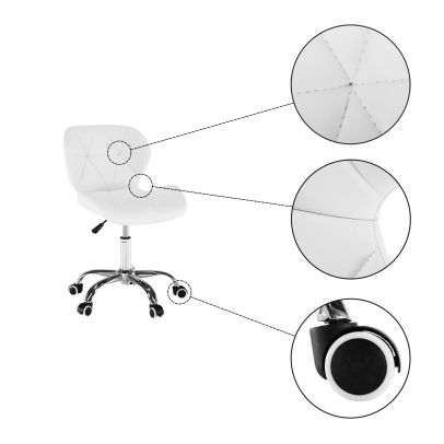 Kancelárske kreslo, biela/chróm, ARGUS NEW 2