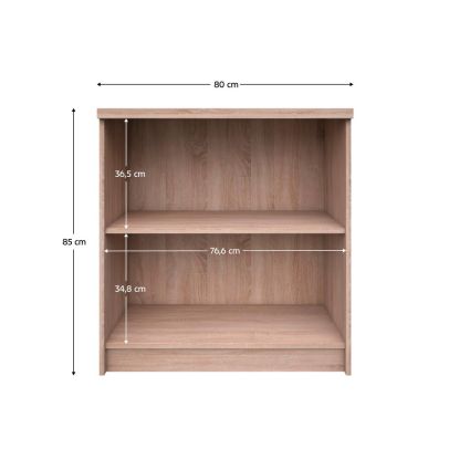 Regál otvorený nízky 80, dub sonoma, TOPTY TYP 28 2