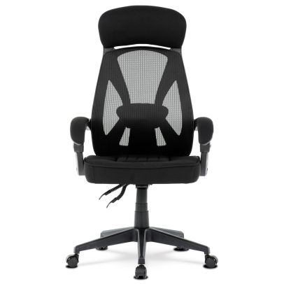 Kancelárska stolička, poťah čierna látka a čierna sieťovina MESH, PC mech. s aretáciou KA-Y309 BK 2