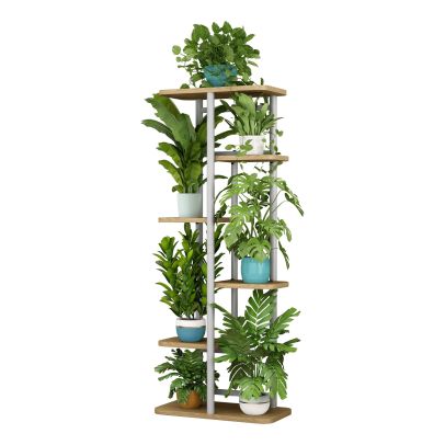 Stojan na kvety, biela/dub sonoma, LEDOR TYP 2