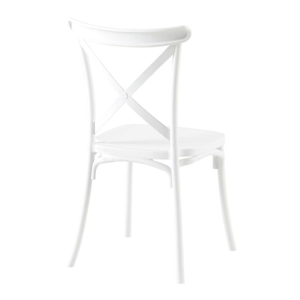 Stohovateľná stolička, biela, SAVITA