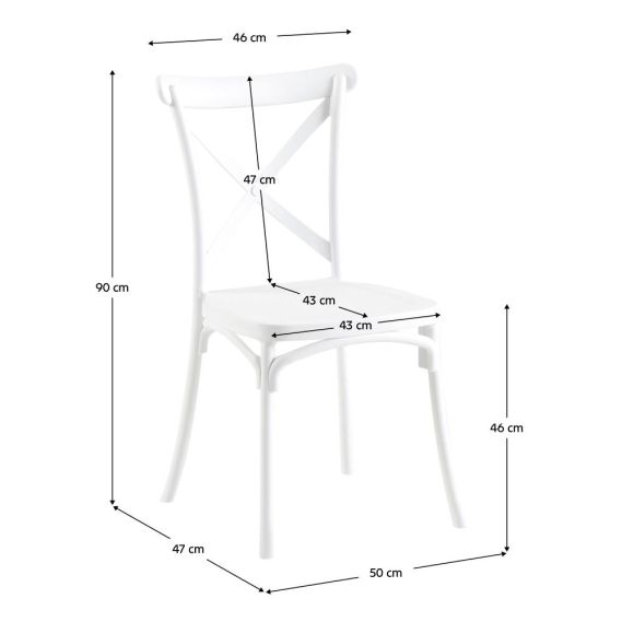 Stohovateľná stolička, biela, SAVITA