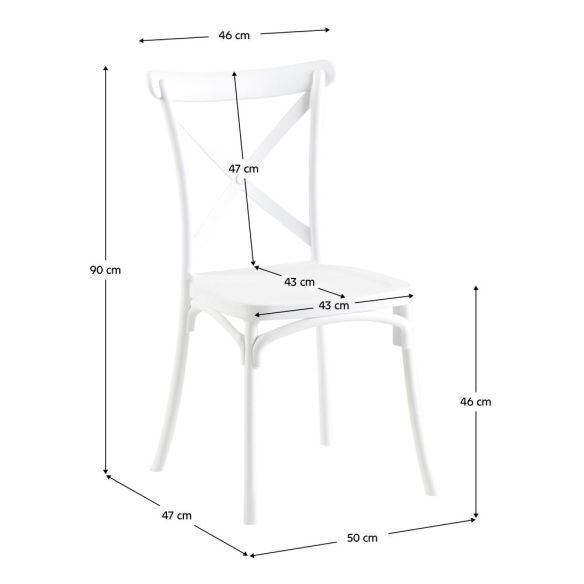 Stohovateľná stolička, biela, SAVITA