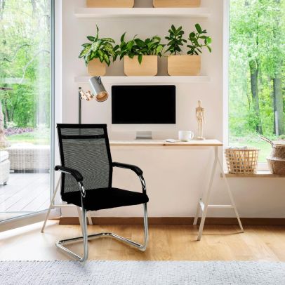 Zasadacia stolička, čierna/strieborná, ESIN 2