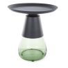 Konferenčný stolík okrúhly TIFFANY A BLACK, čierna/zelená