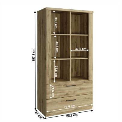 Nízky regál 2S, dub navarra, DORSI 2