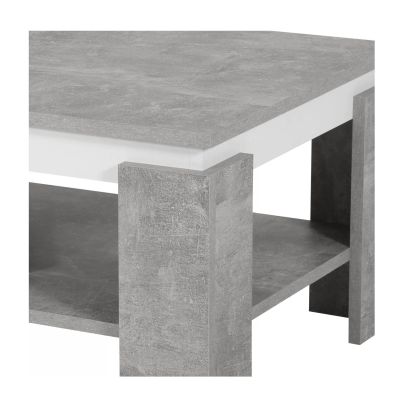 Konferenčný stolík, betón/biela, PIANI 2