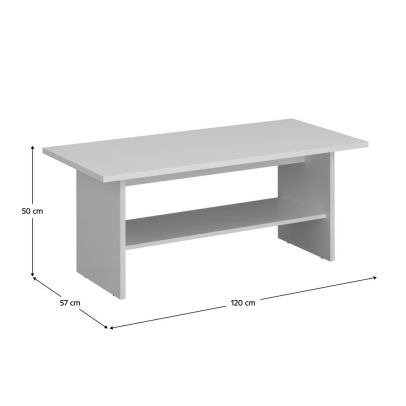 Konferenčný stolík 120, biela, ERODIN 2