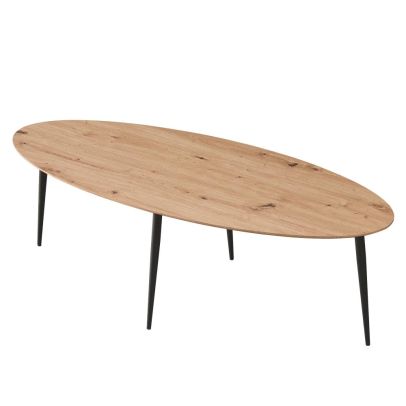 Konferenčný stolík, dub artisan/čierna, SANAM 2