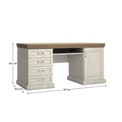 PC stôl, sosna nordická/dub divoký, ROYAL B1 2