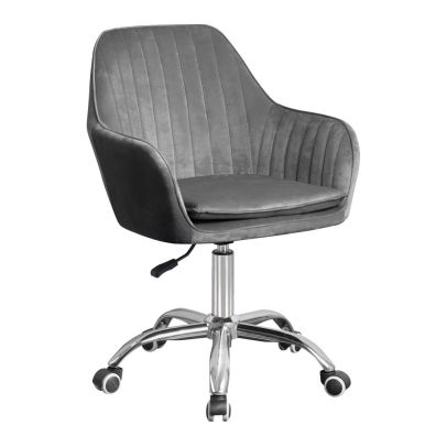 Kancelárske kreslo, sivá Velvet látka/chróm, KLIAN 2