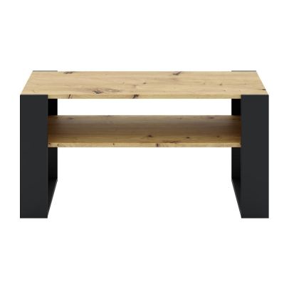 Konferenčný stolík, dub artisan/čierna, CARA 1 2