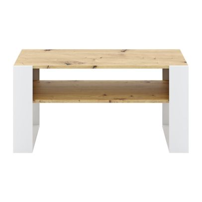 Konferenčný stolík, dub artisan/biela, CARA 1 2