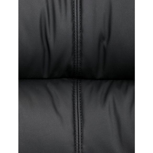 Kancelářská židle, černá ekokůže, taštičkové pružiny, kovový kříž, kolečka na tvrdé podlahy KA-Y346 BK