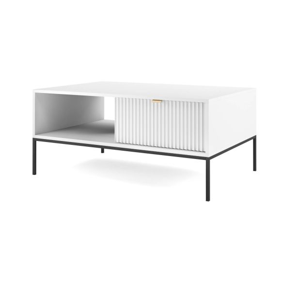 Konferenčný stolík NOVA L104 | biela/čierne