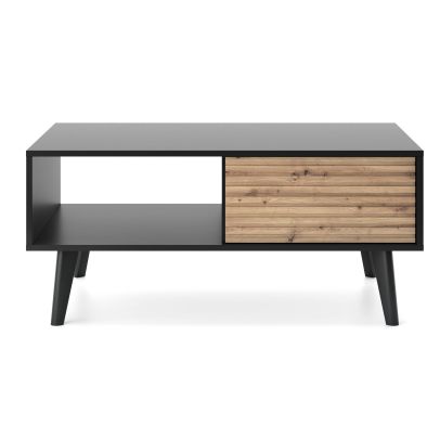 Konferenčný stolík WILLOW L104 | dub artisan/čierna 2