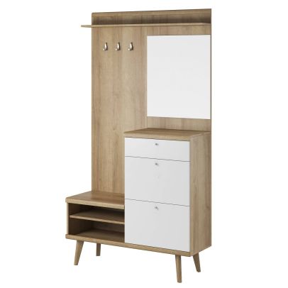 Predsieňová stena PRIMO PG110 | dub riviera/biela