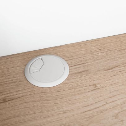 PC stôl, dub svetlý/biela, PSALMO 2