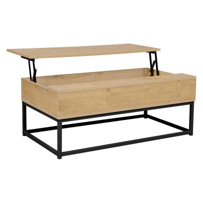 Konferenčný stolík, dub/čierna, LIVINA 2