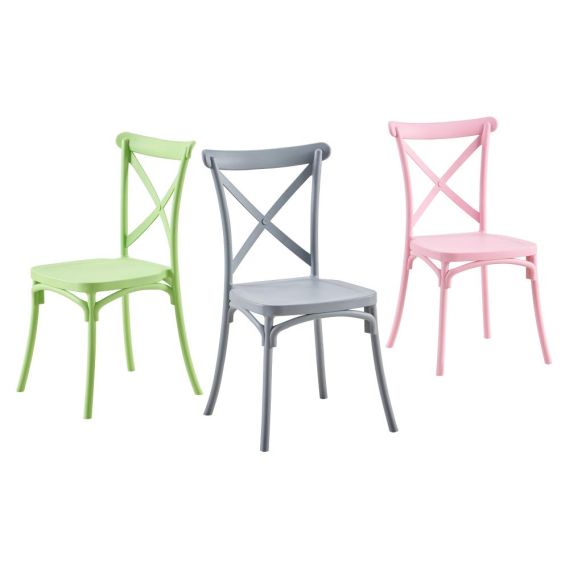 Stohovateľná stolička, sivá, SAVITA