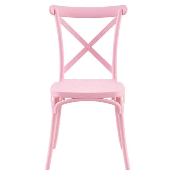 Stohovateľná stolička, ružová, SAVITA