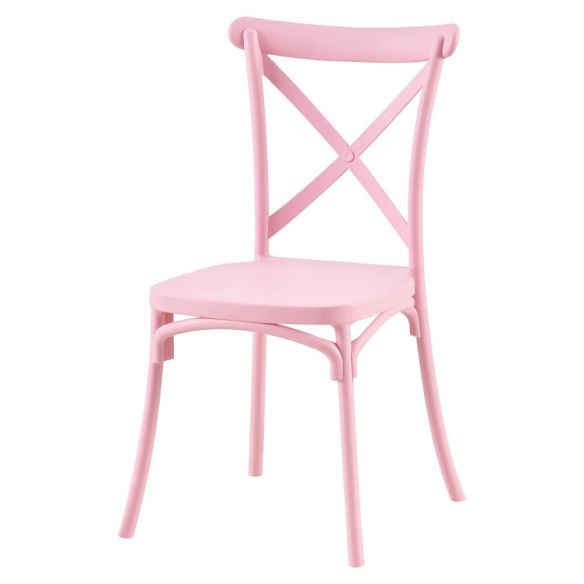 Stohovateľná stolička, ružová, SAVITA