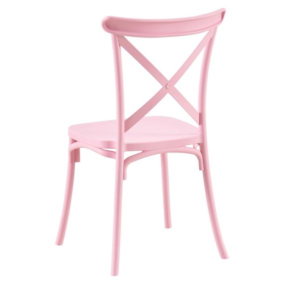 Stohovateľná stolička, ružová, SAVITA