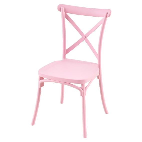 Stohovateľná stolička, ružová, SAVITA