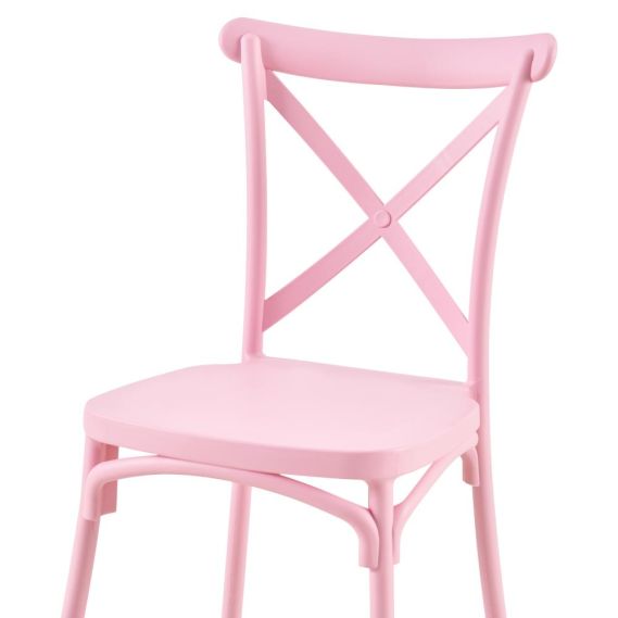 Stohovateľná stolička, ružová, SAVITA