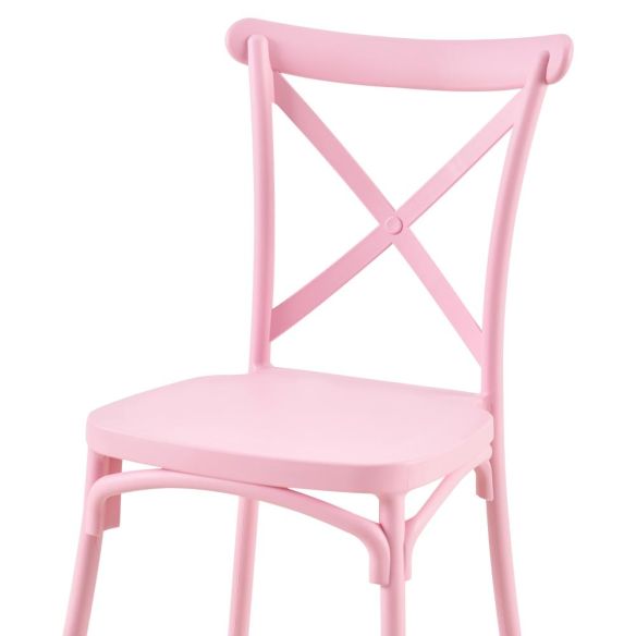 Stohovateľná stolička, ružová, SAVITA