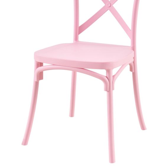 Stohovateľná stolička, ružová, SAVITA