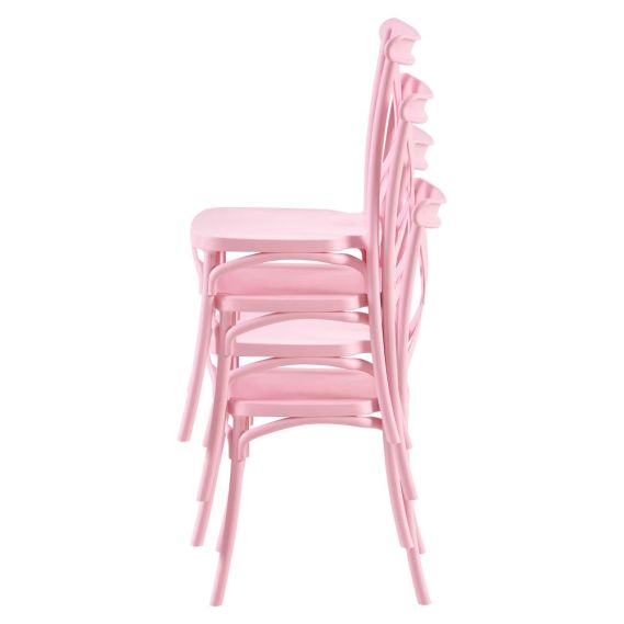 Stohovateľná stolička, ružová, SAVITA