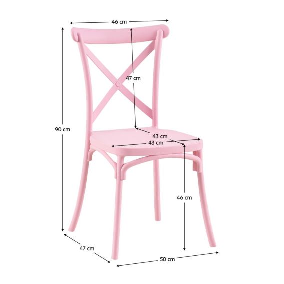 Stohovateľná stolička, ružová, SAVITA