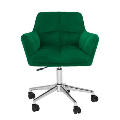 Kancelárske kreslo, smaragdová Velvet látka/chróm, HAGRID NEW 2
